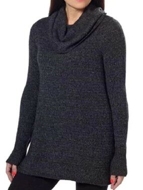 NWT DKNY Women’s Charcoal Gray Cowl Neck Sweater Size XXL